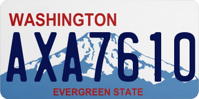 WA license plate AXA7610