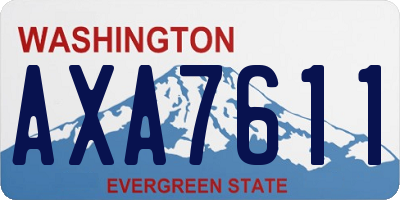 WA license plate AXA7611
