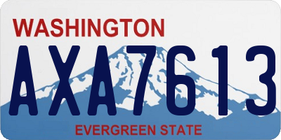 WA license plate AXA7613
