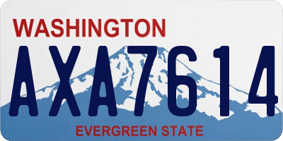WA license plate AXA7614