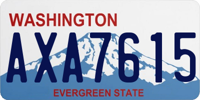 WA license plate AXA7615