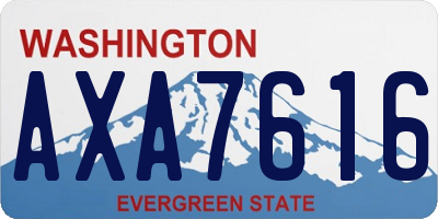 WA license plate AXA7616