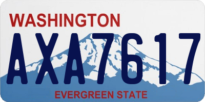 WA license plate AXA7617