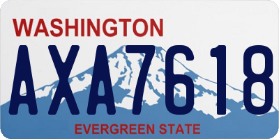 WA license plate AXA7618
