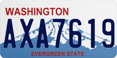 WA license plate AXA7619
