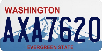 WA license plate AXA7620