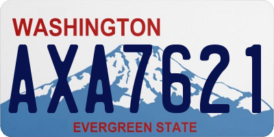 WA license plate AXA7621