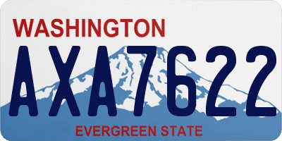 WA license plate AXA7622