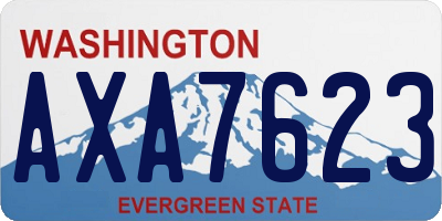 WA license plate AXA7623