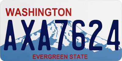 WA license plate AXA7624