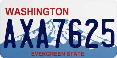 WA license plate AXA7625