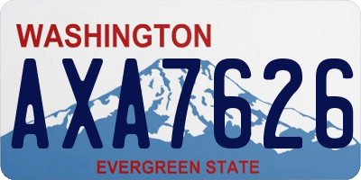 WA license plate AXA7626