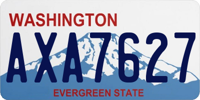 WA license plate AXA7627