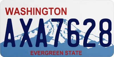 WA license plate AXA7628