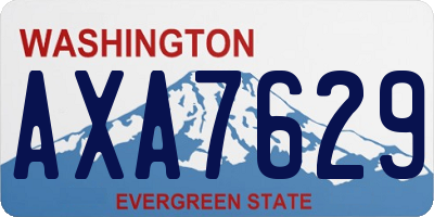 WA license plate AXA7629