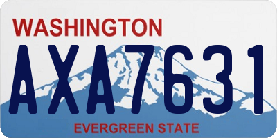 WA license plate AXA7631