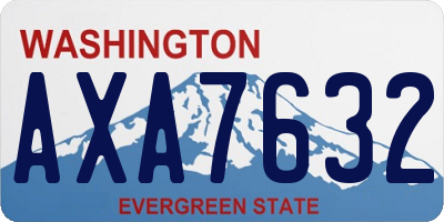 WA license plate AXA7632
