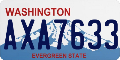 WA license plate AXA7633