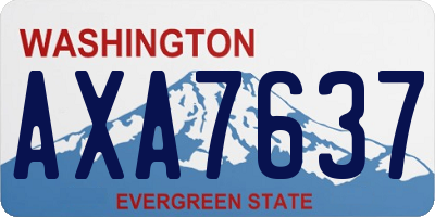 WA license plate AXA7637