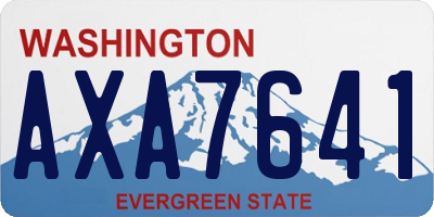 WA license plate AXA7641