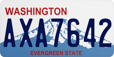 WA license plate AXA7642