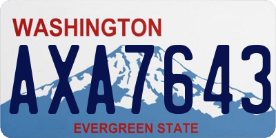 WA license plate AXA7643