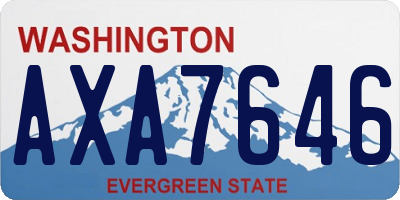 WA license plate AXA7646