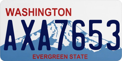 WA license plate AXA7653