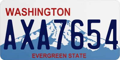 WA license plate AXA7654