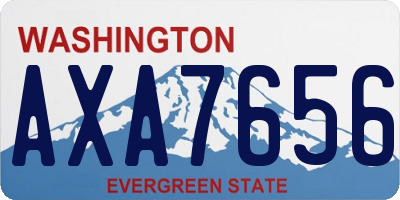 WA license plate AXA7656