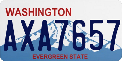 WA license plate AXA7657