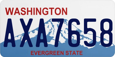 WA license plate AXA7658