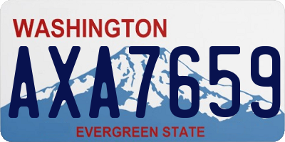 WA license plate AXA7659