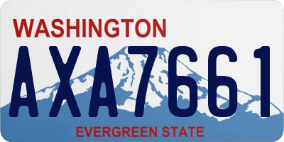 WA license plate AXA7661