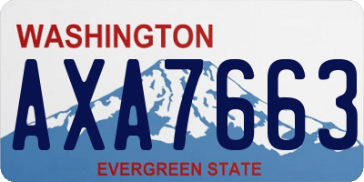 WA license plate AXA7663