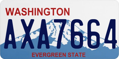 WA license plate AXA7664