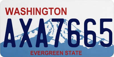 WA license plate AXA7665