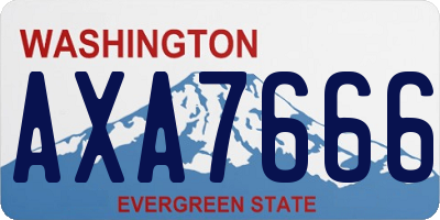 WA license plate AXA7666