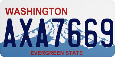 WA license plate AXA7669