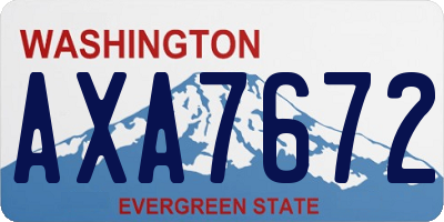 WA license plate AXA7672