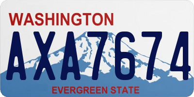 WA license plate AXA7674