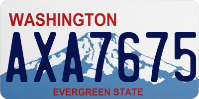 WA license plate AXA7675