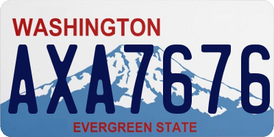 WA license plate AXA7676