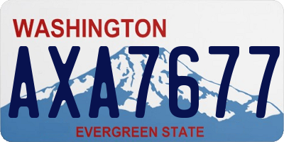 WA license plate AXA7677