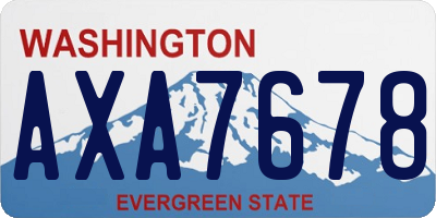 WA license plate AXA7678