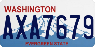 WA license plate AXA7679