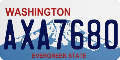 WA license plate AXA7680