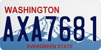 WA license plate AXA7681