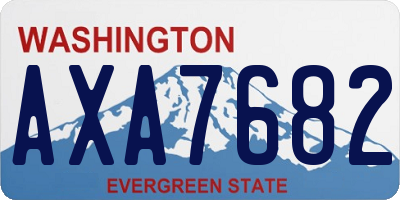 WA license plate AXA7682