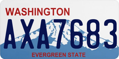 WA license plate AXA7683